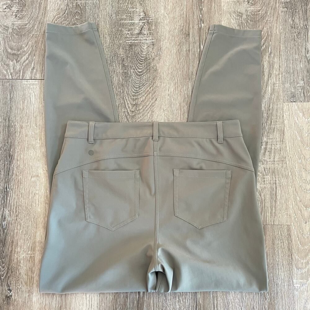 Lululemon City Sleek Slim-Fit High-Rise Pant Grey Sage - Plus Size: 33 - Picture 10 of 11